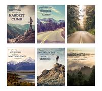 doodlecards Gallery Arts Set of 6 x A4 Size Motivational Quotes Mountain Wall Art Posters Unframed Quality Prints