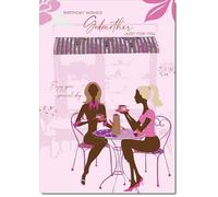 doodlecards Godmother Birthday Card Catching Up over Coffee