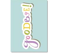 doodlecards Goodbye & Good Luck Card Pastel