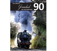 doodlecards Grandad 90th Birthday Card Medium Size with Plain Envelope