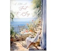 doodlecards Just To Say Card Amalfi Coast Medium Size with Plain Envelope