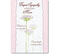 doodlecards Loss Of Mum Sympathy Condolence Bereavement Card Thistle