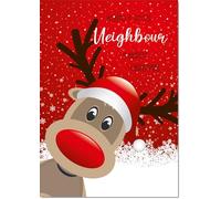 doodlecards Neighbour Christmas Card Medium Size with Plain Envelope