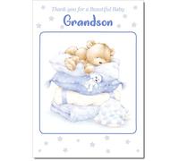 doodlecards On The Birth Of Our Grandson New Baby Boy Congratulations Card Cute Teddy