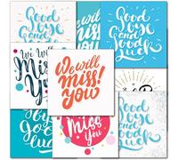 doodlecards Pack 10x Mixed Leaving Cards. Multipack Goodbye & Good Luck Sorry You're Leaving New Job School College Cards with Envelopes. 100% Recyclable. Made in the UK