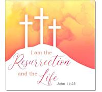 doodlecards Pack of 10 Easter Cards Three Crosses Resurrection, Standard Square Pack of 10