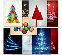 doodlecards Pack of 10 Mixed Abstract Mixed Box Premium Christmas Cards. Printed in UK, Premium Quality & 100% Recyclable.