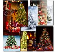 doodlecards Pack of 10 Mixed Christmas Tree Mixed Box Premium Christmas Cards. Printed in UK, Premium Quality & 100% Recyclable.