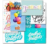 doodlecards Pack of 10 Mixed Leaving Cards. Multipack Goodbye Good Luck Sorry You're Leaving Cards with Envelopes. Printed in UK, 100% Recyclable.