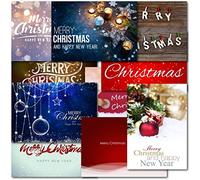 doodlecards Pack of 10 Mixed Merry Christmas Mixed Box Premium Christmas Cards. Printed in UK, Premium Quality & 100% Recyclable.