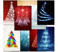 doodlecards Pack of 20 Mixed Abstract standard Size Premium Christmas Cards. Printed in UK, Premium Quality & 100% Recyclable.