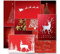 doodlecards Pack of 20 Mixed Contempory Christmas Cards. Printed in UK, Premium Quality & 100% Recyclable.