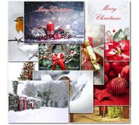 doodlecards Pack of 20 Mixed Traditional standard Size Premium Christmas Cards. Printed in UK, Premium Quality & 100% Recyclable.