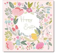 doodlecards Pack of 8 Easter Cards Happy Easter Sketch, Standard Square Pack of 8