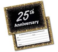 doodlecards Silver Wedding Anniversary Invitations 25th Pack of 20 Invites and Envelopes and Envelopes. Printed in UK, Premium Quality & 100% Recyclable.