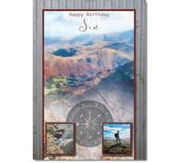 doodlecards Son Birthday Card Hiking