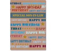 doodlecards Son-in-Law Birthday Card Happy Birthday | Medium Size. Includes Plain Envelope for Sending. Printed in the UK on Thick Italian Board. Eco Friendly 100% Recyclable.