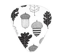 Doodled Acorns And Oak Leaves Guitar Pick 12 Packs Guitar Plectrums Includes Thin Medium Heavy Gauges