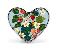 Doodles And Lines Lapel Pin, Metal Heart Lapel Pins, Fashion Badge for Shirts, Jackets, Hats, Strawberries and Flowers, Love form