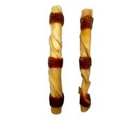Doodles Deli Air Dried Jerky Wrapped Twisted Cheek Dog Treat, 1 kg | High Protein Natural Jerky Wrapped Treats for Dogs, for Chewing and Training