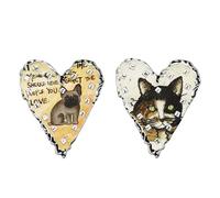 Doodles Earrings Heart Shape Ear Studs with Cats Dog Patterns Alloy Texture Suitable for Fashion Women Adorable Asymmetrical Animal Doodles Earrings
