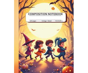 Doodles & Pumpkin Scribbles: A Halloween-Themed Lined Notebook with Rotating Cute Chibi Patterns