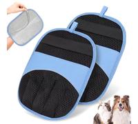 Doodlewitz 2 Pack Pet Hair Removal Glove - Electrostatic Magic Brush for Quick Fur Removal from Dogs Cats, Reusable Upgraded Five-Finger Lint Roller for Furniture, Clothing, Beds, Sofas