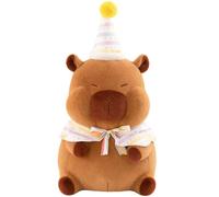 Doodlewitz Capybara Plush, Birthday Hat Capybara Plush Toy, 30cm Capybaras Gifts, Capybaras Teddy, Cute Stuffed Animal For Boys And Girls At Birthday and Home Decoration