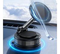 Doodlewitz Upgraded Vacuum Magnetic Mobile Phone Holder Car for Magsafe Car Mount, 360° Adjustable - with 16 N52 Magnets & Metal Ring, Universal Fit for Most Smartphones