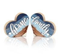 DOODLREAM 1 Pair Wooden Hearts Table Decor 15.7 x 15 x 1.2 cm