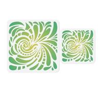 Doodlream 2Pcs Boho Waves Stencils for Painting Wavy Lines Stencil Drawing Template, DIY Craft Paint Template for Wall Home Decor Wood Burning Card Journal Canvas 30×30cm