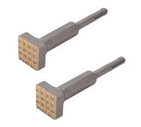Doodlream 2Pcs SDS Plus Bushing Bit 5-5/8" x 1-5/16" Concrete Texture Hammer Chisel Carbide Teeth Surface Prep Tool for Patio Basement Floor Resurfacing