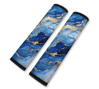 DOODLREAM 2Pcs Soft Auto Seat Belt Cover Pad Marble Texture Colorful Car Seatbelt Shoulder Cushion for Comfortable Driving, Compatible with All Cars' Seatbelt and Backpack Straps