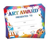 Doodlream 30 Painting Style Certificate of Achievement Completion Art Award Recognition Paper, 25 x 20cm Blank Preschool Kindergarten Graduation Diploma Certificates Student Sports Activities Award