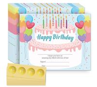 Doodlream 30 Pcs Happy Birthday Certificate Paper for Students with 32 Pcs Gold Foil Stickers, 20 x 25 cm Birthday Certificate Elementary Kindergarten Teacher Supplies Classroom Must Haves