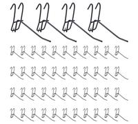 DOODLREAM 50Pcs 3.9"/9.9cm Gridwall Hooks, Metal Grid Wall Display Hooks for Grid Panels, Black Heavy Duty Grid Wall Accessories for Retail Store, Craft Show, Garage, Storage, Home Organizer