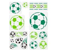 DOODLREAM 7Pcs Small Medium Large Soccer Ball Sport Wall Stencil Templates Plastic Reusable Football Exercise Art Stencils for Painting on Wall Floor Wood Fabric Furniture Glass