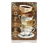 DOODLREAM Coffee Cup Retro Wall Decor Metal Tin Sign 20 x 30cm Christ Offers Forgiveness for Everyone Everywhere Vintage Wall Art Poster for Man Cave Home Coffee Cafes Room Bathroom Bar Decor Gift