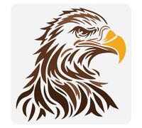 DOODLREAM Eagle Head Stencil for Painting 30 x 30cm Reusable Plastic Eagle Template for Wood Wall Floor Fabric Canvas, DIY Home Decor Craft Stencil