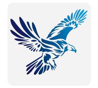 Doodlream Eagle Stencil Template 11.8 x 11.8 Inch Reusable Plastic Bird Stencil for Painting on Wood Wall Floor Fabric Glass DIY Home Decor