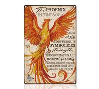 DOODLREAM Retro Inspiring Metal Tin Sign Wall Decor The Phoenix in Times of Doubt and Confusion 20 x 30 cm Vintage Wall Poster for Study Classroom Bedroom Living Room Office Home Decor