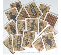 Doodylou Edible Alice In Wonderland Playing Cards for Cupcakes or Cake Decorations, Vintage Style Tea Party, Mad Hatter, Cheshire Cat, Alice Toppers, 2.8 cm x 3.5 cm, Pack of 25