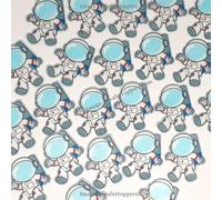 Doodylou Edible Astronaut Cupcake Toppers, Wafer Space Themed Cake Decorations, 2.5 cm x 2.5 cm, 24 Pack