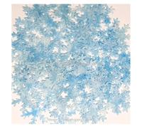 Doodylou Edible Frozen Pattern Snowflakes for Cupcakes and Cake Decorations 2.5cm, Wafer Blue Frozen Christmas Snow Flake Toppers, Pack of 48