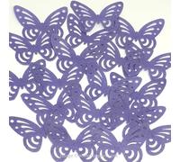 Doodylou Edible Purple Butterflies for Cupcakes or Cake Decorations, Lovely Violet Wafer Butterfly Toppers, 4.5 x 3 cm, Pack of 24