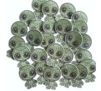 Doodylou Edible Wafer Space Aliens, Decorations 3.5 x 2.5cm 25 Pack