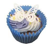 Doodylou Edible White Butterflies for Cupcakes or Cake Decorations, Wedding or Christening Butterfly Wafer Toppers No Flavour, 4.5 x 3 cm, Pack of 24