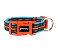 Doog Neon Collar Beethoven Aqua/Orange, Antibacterial, Dog Collar