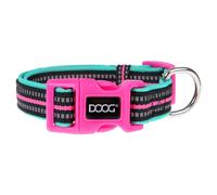 Doog Neon Collar Rin Tin Tin Green/Pink For Active Dogs, Antibacterial