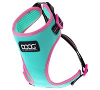 Doog Neoprene Harness Rin Tin Tin Green/Pink, Adjustable, For Dogs, High-Vis